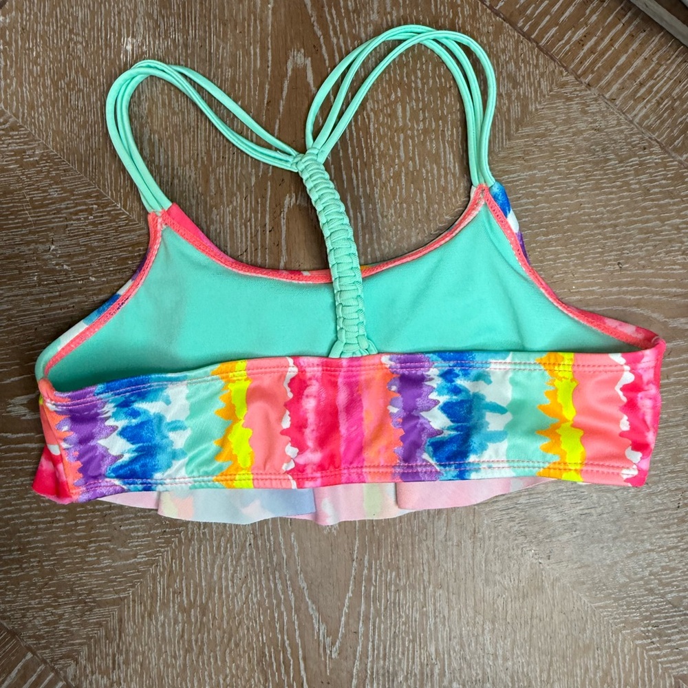 Girls Breaking Waves Ruffle Top Bikini - Picture 2 of 6